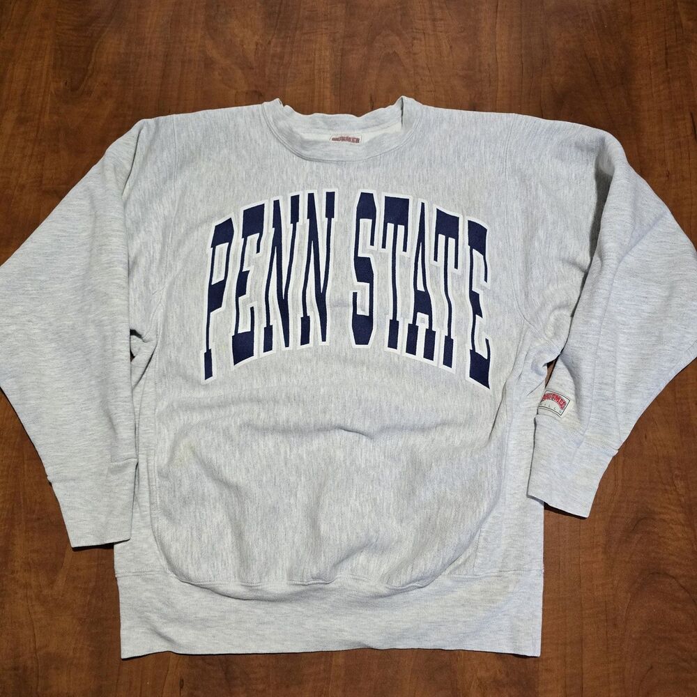 Nutmeg Vintage 80s Reverse Weave Penn State Nittany Lions Crew Neck Sweatshirt M